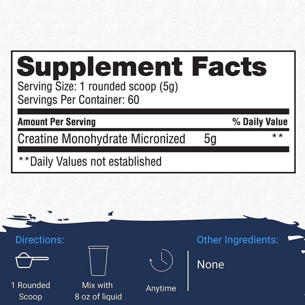Gaspari Nutrition Pure Creatine Monohydrate, 5g of Pure Creatine, Boost Muscle and Size (Unflavored, 60 Servings) 5