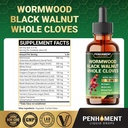 10in1 Wormwood Tincture - Black Walnut, Whole Cloves, Reishi Mushroom & 4 More - Wormwood Liquid Drops - 1 FL OZ for 2 Months Supply - Berry Mix Flavor 3