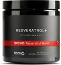Toniiq 1600mg Resveratrol Blend - Ultra High Purity and 3rd Party Tested - with MCT Oil for Added Bioavailability - Optimal NAD Supplement 2