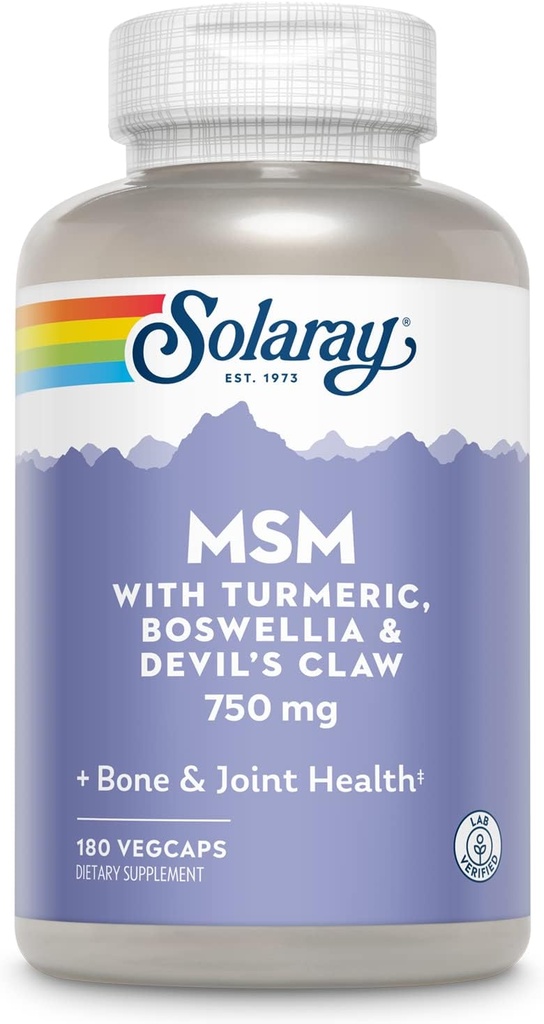 Solaray MSM Capsules, 750 mg, 180 Count 2