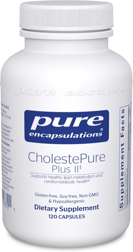 Pure Encapsulations CholestePure Plus II | Phytosterol, Berberine and Flavonoid-Rich Bergamot Extract to Support Healthy Lipid Metabolism and Cardiometabolic Health | 120 Capsules 2