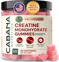 Creatine Monohydrate Gummies 5g - Watermelon Flavored Creatine for Women and Men - Supplement Supports Muscle Gain, Energy, Pre and Post Workout, Focus & Cognition, Recovery (120 count, 40 servings) 2