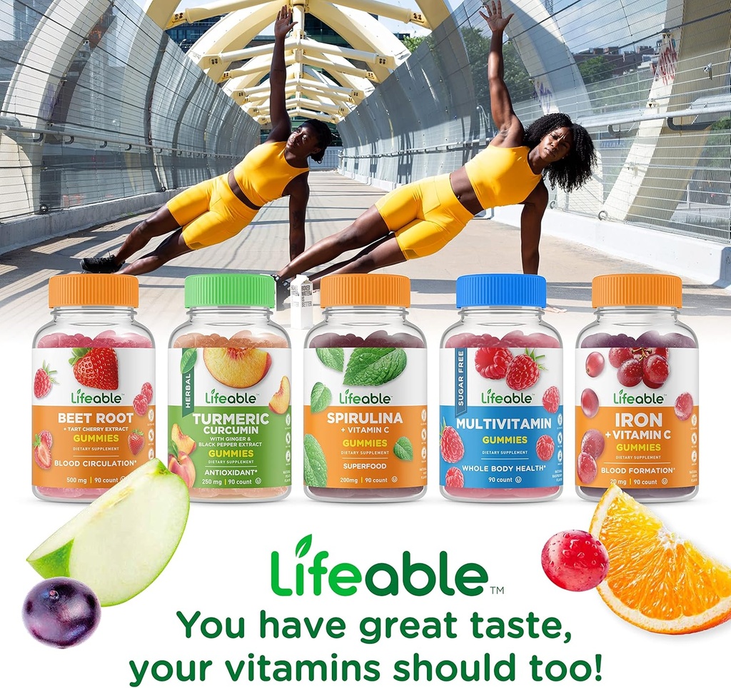 Lifeable Garlic 1000mg + Magnesium, Gummies Bundle - Great Tasting, Vitamin Supplement, Gluten Free, GMO Free, Chewable Gummy 6