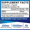 NMNH (Dihydronicotinamide Mononucleotide), NAD Supplement to Boost NAD+ Levels as We Age (May Be More Effective Than Nicotinamide Riboside) - 240 Count (240 Servings) 3