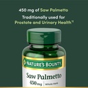 Nature's Bounty Saw Palmetto, Herbal Health Supplement, Prostate and Urinary Health, 450 mg, 100 Capsules 4