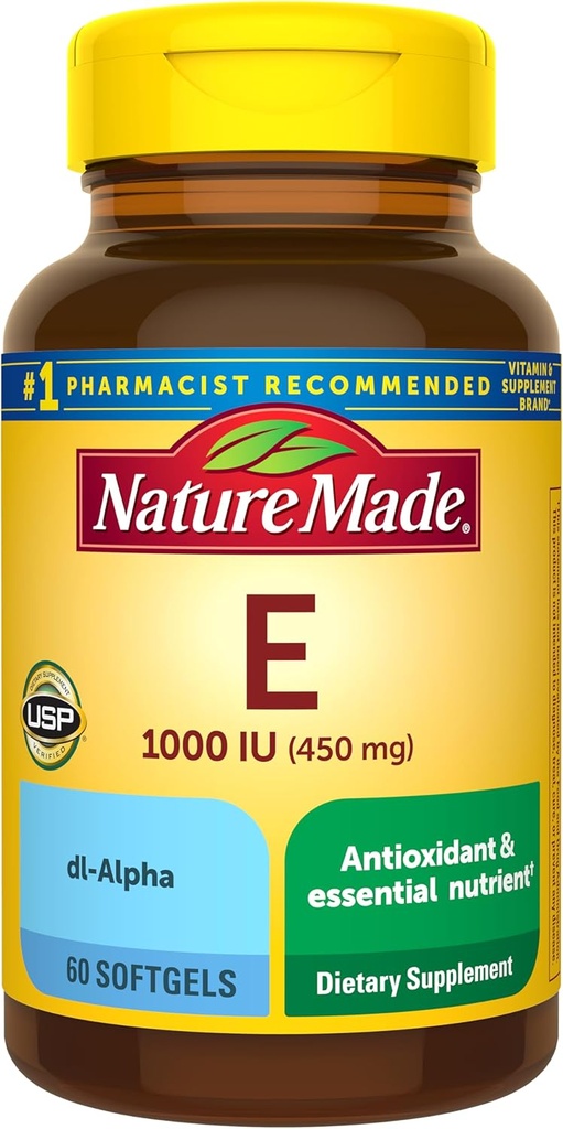 Nature Made Vitamin E 1000 IU (dl-Alpha) Softgels 60 Ct 2