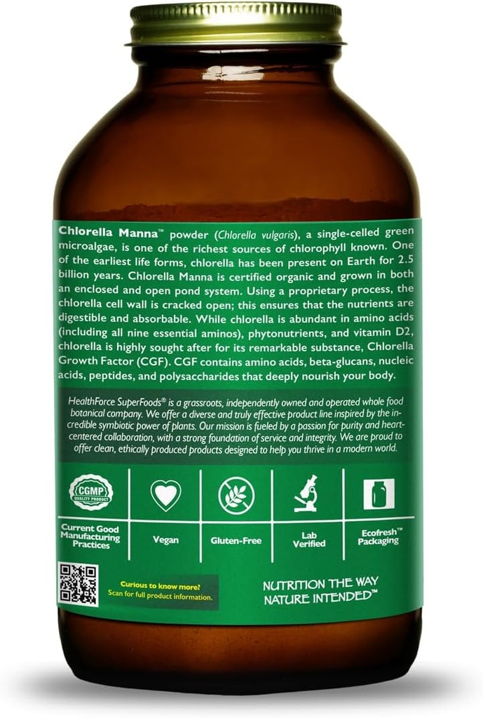HealthForce SuperFoods Chlorella Manna - Powder - 350 Grams 4