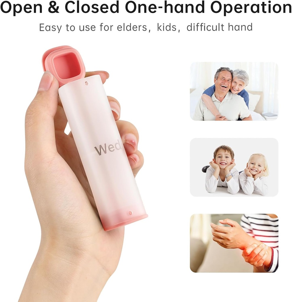 Weekly Pill Organizer 2 Times a Day, KOVIUU Large Travel Pill Box 7 Day, Am Pm Twice Daily Pill Case with Rotatable Handle, Pill Holder Container for Vitamin, Medicine, Supplement, Fish Oil, Pink 4