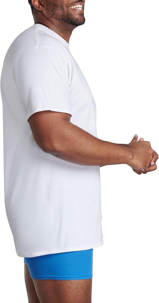 Fruit of the Loom Men's Crew Tee Undershirts, Moisture Wicking & Tag Free, Also Available in Big & Tall 4
