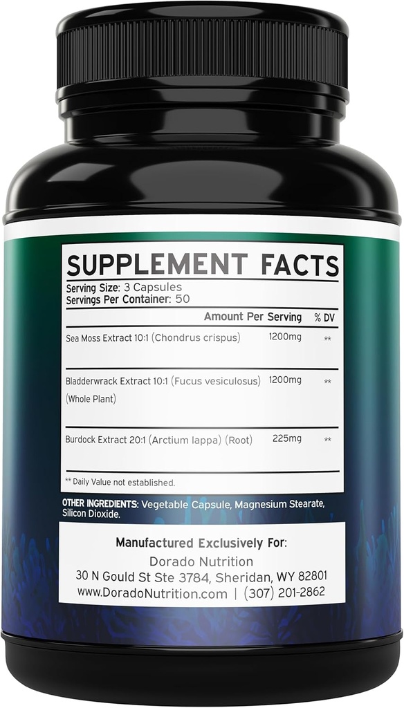 L Citrulline Supplement (240 Count) Support L Arginine & Nitric Oxide Pills - Irish Sea Moss Capsules (150 Count) Raw Seamoss for Thyroid, Energy & Immune Support - 3rd Party Tested, Vegan & USA Made 5