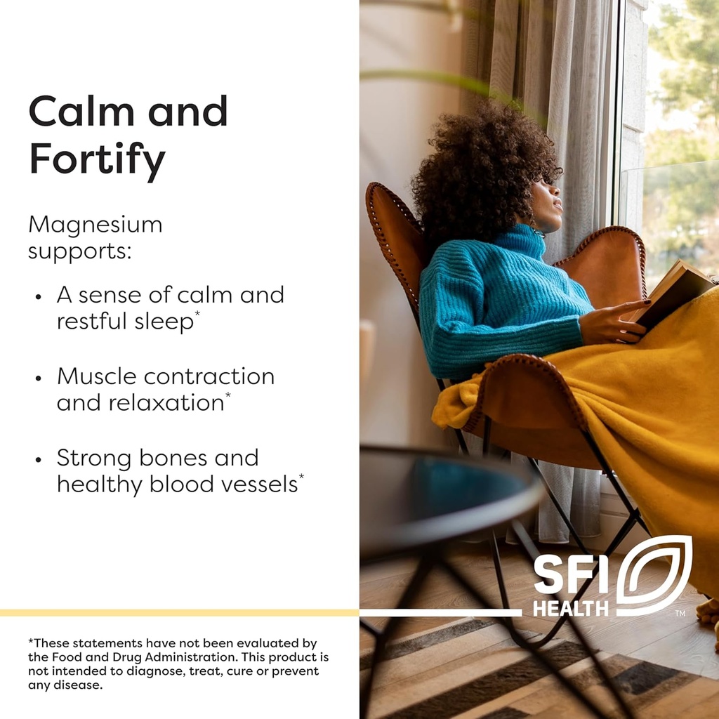 Klaire Labs SFI Health Magnesium Glycinate Complex - Chelated Magnesium Blend for Optimal Absorption - Supports Healthy Bones, Muscles & Energy Levels - Gentle on Digestion (100 Capsules, 2 Pack) 5