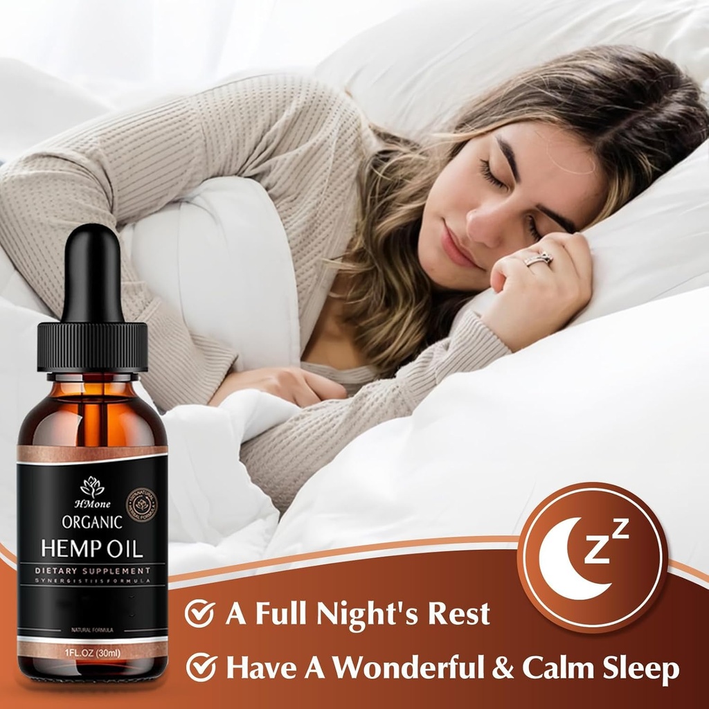 Hemp Oil -4 Packs Maximum Strength - Pure & CO2 Extract Drops - 100% Natural Organic, Vegan, Non-GMO Free 3