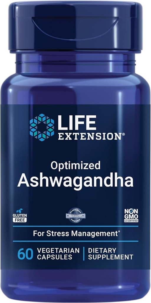 Life Extension DHEA 25mg and Optimized Ashwagandha - Supplements for Hormone Balance, Stress Relief, Immune and Cognitive Support - 100 Capsules and 60 Capsules 2