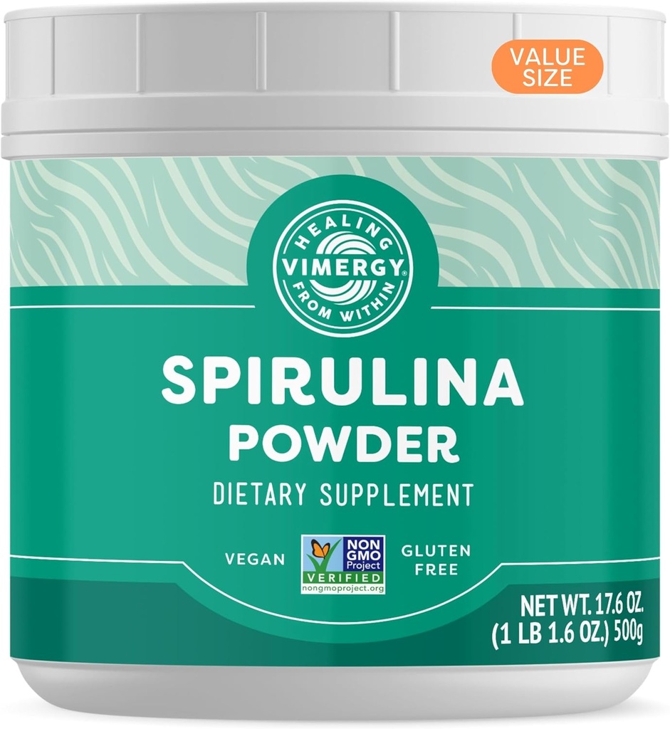 Vimergy Spirulina Capsules – Concentrated Plant Protein Supports Immune Health & Cardiovascular Function – Vegan, Kosher, Gluten-Free – 180 Capsules 6