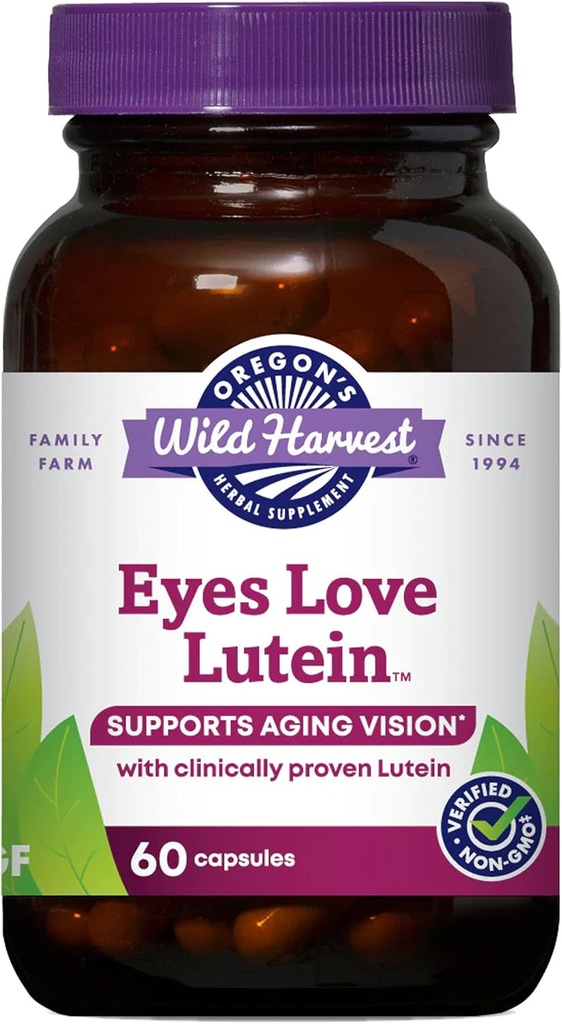 Oregon's Wild Harvest Eyes Love Lutein™ Capsules, Non-GMO Organic Herbal Supplements, 60 Count 2