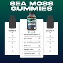 Irish Sea Moss Gummies 3000mg (90 Gummies with Bladderwrack & Burdock Root - Raw Seamoss for Thyroid, Energy, & Immune Support) Third Party Tested, Vegan Safe, No Fillers & Made in USA 5