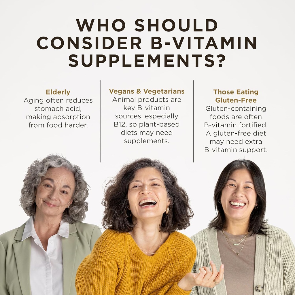 Solgar B-Complex "100", 150 Vegetable Capsules - Nervous System Support - Supports Energy Metabolism - Non-GMO, Vegan, Gluten Free, Dairy Free, Kosher - 150 Servings 6