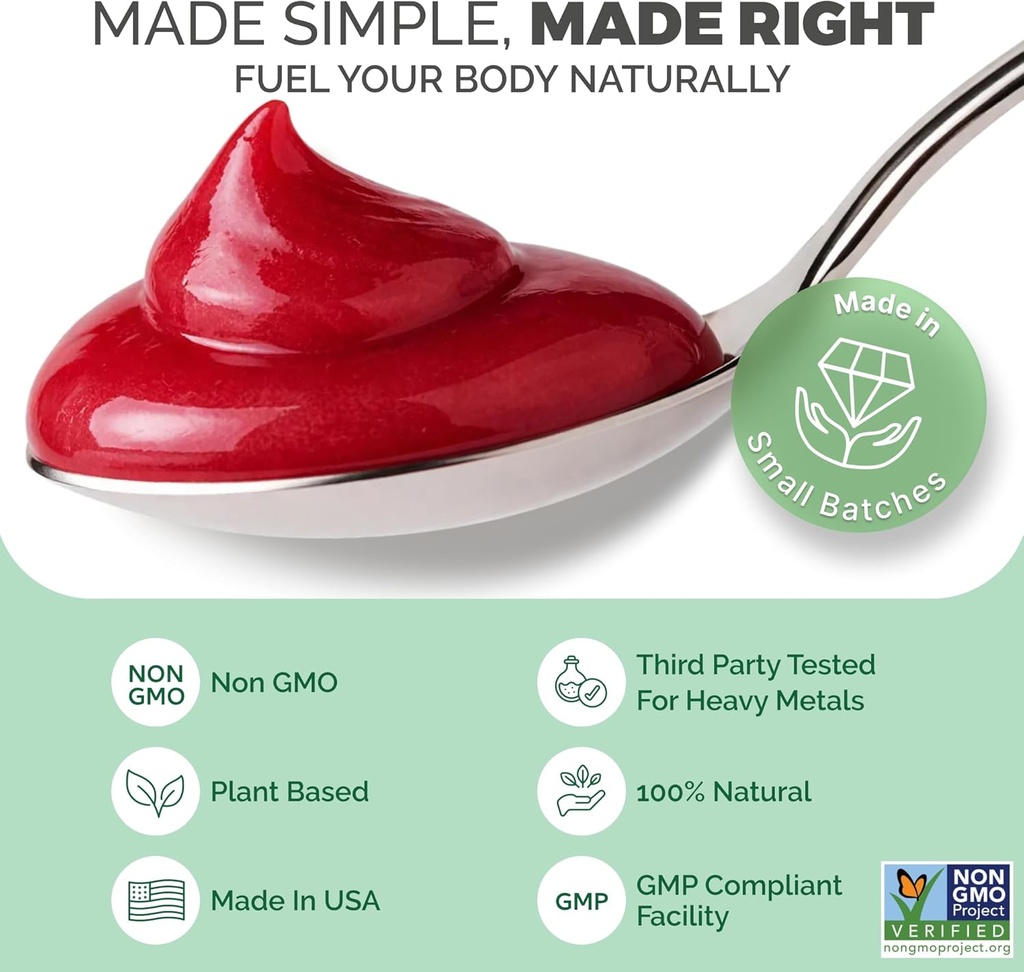 Wildcrafted Irish Sea Moss Gel | Made in USA | Rich in Vitamins & Minerals | Sea Moss Gel Raw | Nutritional Supplement | Mixed Berry (16 oz) 5