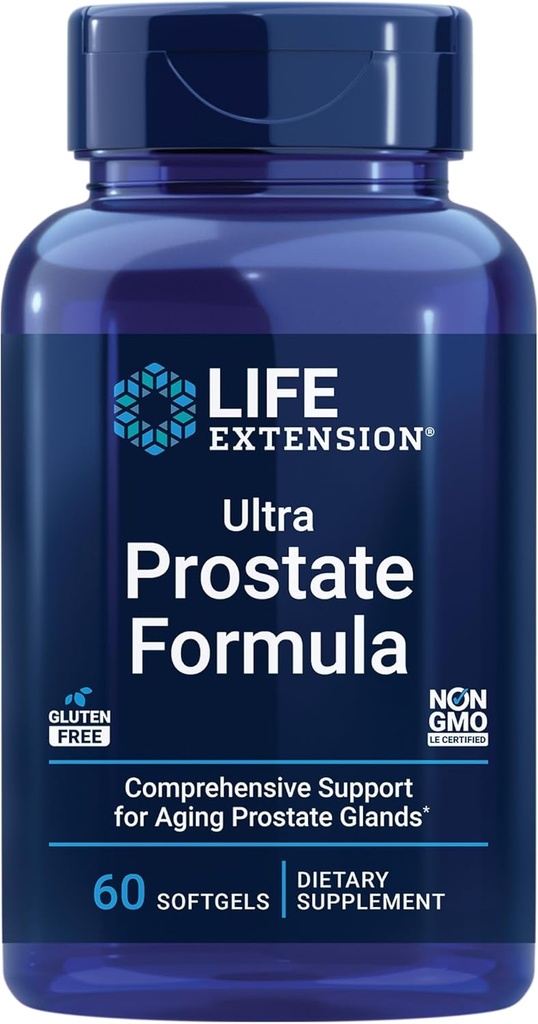 Life Extension Ultra Prostate Formula, Saw Palmetto for Men, pygeum, stinging Nettle & Vitamins D and K with Sea-Iodine, Vitamin D3, Vitamin K1 and K2, Iodine 3