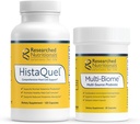 Researched Nutritionals Mast Cell Support Duo - HistaQuel to Supports Normal Histamine Production (120 Capsules) & Multi-Biome Multi Strain Probiotic for Immune & Histamine Support (30 Capsules) 2
