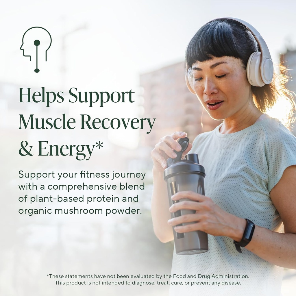 OM MUSHROOM SUPERFOOD Master Blend Plant-Based Protein Powder (Resealable Bag (16 Servings), Unflavored Protein) 4