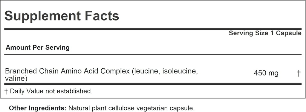 ANDREW LESSMAN Branched Chain Amino Acids 180 Capsules - Pure, Free-Form Essential BCAA Formula: Leucine, Isoleucine and Valine. Hypoallergenic. Easy-to-Swallow Capsules. No Additives. 3