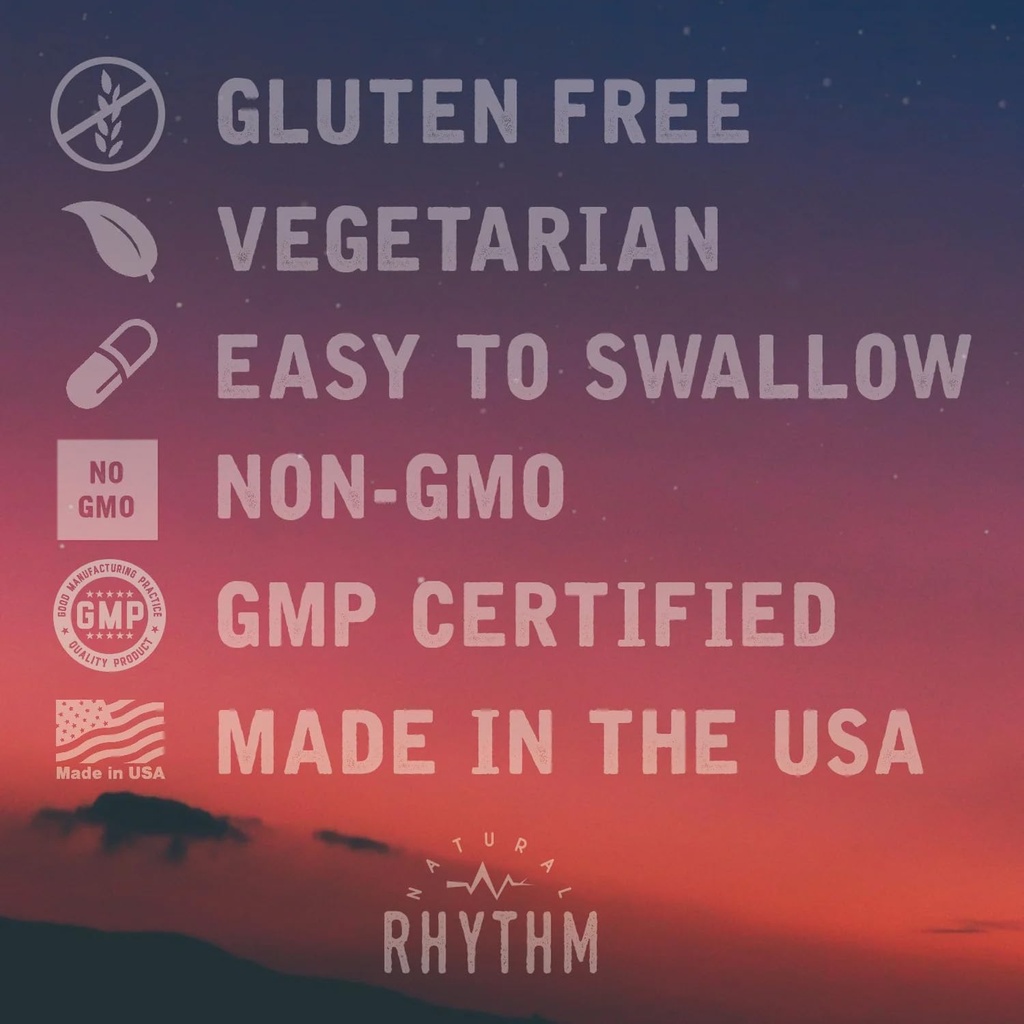 Natural Rhythm Digestive Calm Probiotic (Plus L-Glutamine) 25 Billion CFU and 13 Strains. - Natural Support for Better Digestion - for Bloating & Constipation + Gas Relief & Leaky Gut - 60 Capsules. 5
