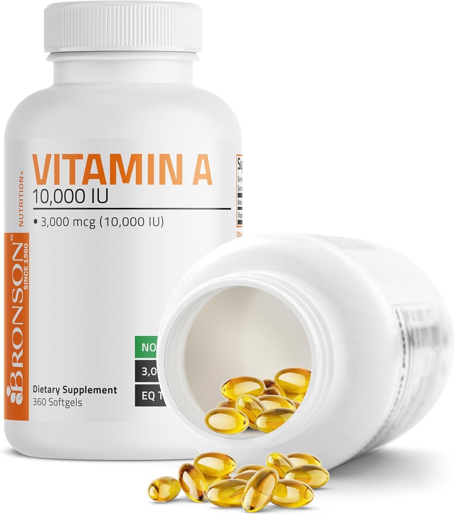 Bronson Vitamin A 10,000 IU Premium Non-GMO Formula Supports Healthy Vision & Immune System and Healthy Growth & Reproduction, 360 Softgels 5