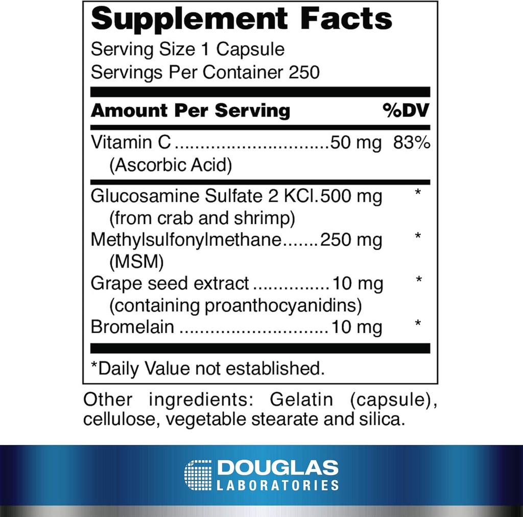 Douglas Labs - Glucosamine + MSM Forte 250 Cap 3