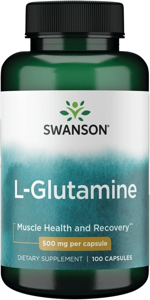 Swanson Amino Acid L-Glutamine 500 Milligrams 100 Capsules 2