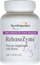 TRANSFORMATION THE GENESIS OF GOOD HEALTH Enzymes ReleaseZyme Blend Supplement with Natural Herbs, Advanced Digestive Support Formula with Protease, Helps Break Down Proteins, Plant Based Enzymes, 100 2