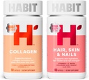 Habit Inner Beauty Bundle - Collagen (60 Capsules) + Hair Skin & Nails (60 Capsules), Supports Skin Hydration & Integrity, Hair & Nail Strength, Non GMO 2