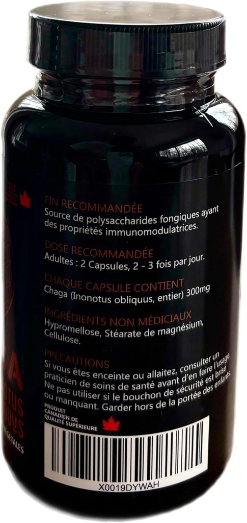 Chaga Mushroom Capsules Supplement for Immune Health Support - 120 Vegetarian Capsules 4