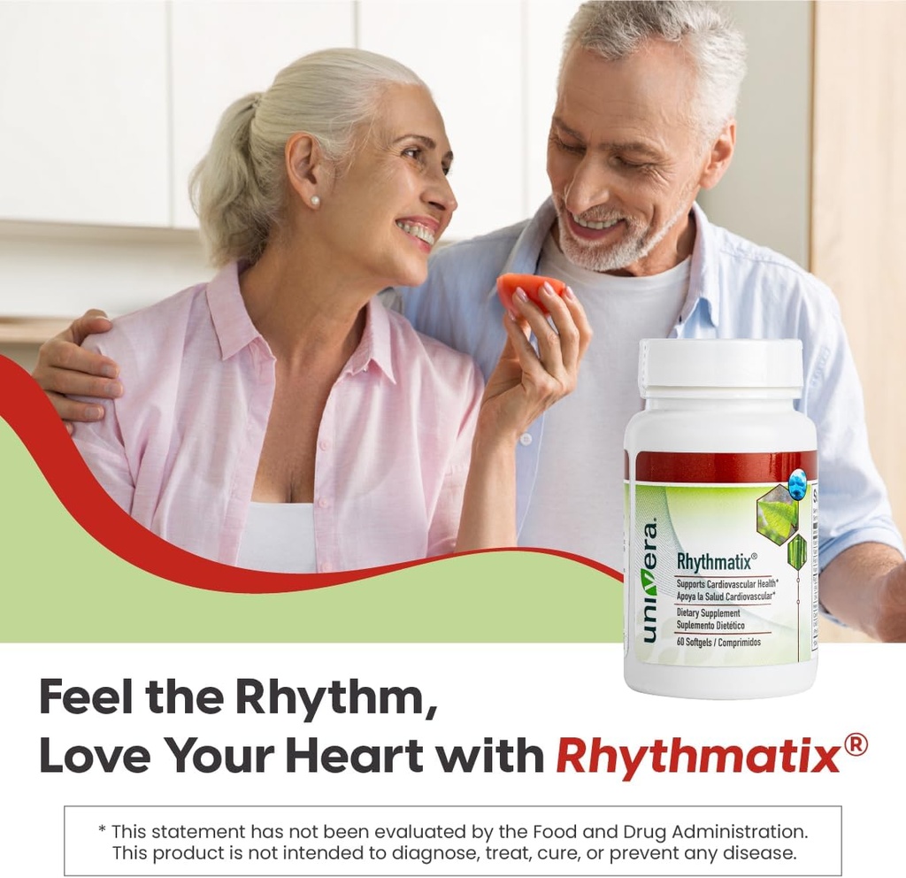 Univera Rhythmatix, Cardiovascular Health, Blood Circulation, Healthy Vein Structure, Omega-3, Coenzyme Q10, Vitamin B6 & B12, 60 softgels (30-Day Supply) 2