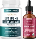 Herbal Hormone Balance Tincture & Extra Strength DIM Supplement | Hormone Balancing Bundle with 400mg DIM Capsules (90 Servings) and Liquid Cycle Support Supplement for Women (60 Servings) 2