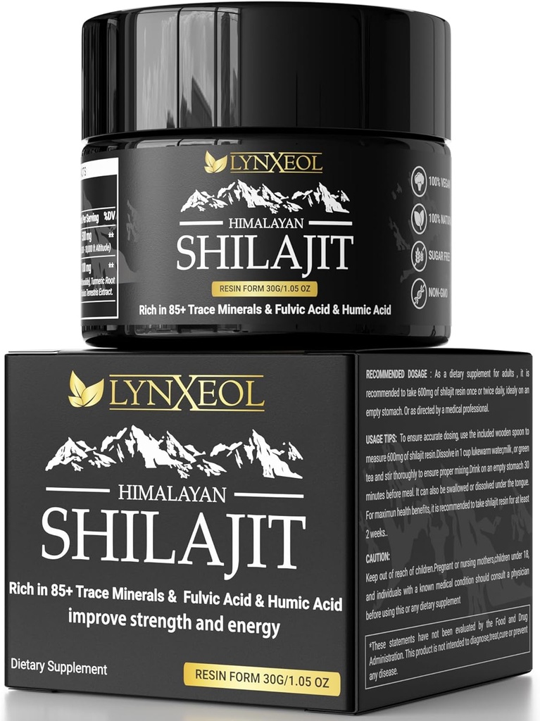 Himalayan Shilajit Resin 30g - Pure Organic Shilajit for Men & Women, Lab Tested, Rich in 85+ Trace Minerals - Fulvic & Humic Acid, Natural Energy & Muscle Support, Vitality & Wellness Supplement 2