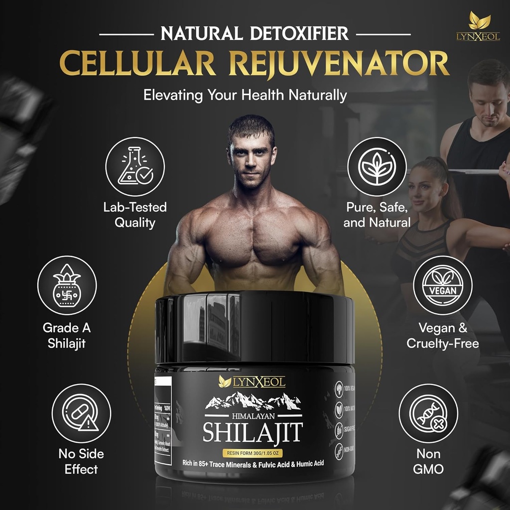 Himalayan Shilajit Resin 30g - Pure Organic Shilajit for Men & Women, Lab Tested, Rich in 85+ Trace Minerals - Fulvic & Humic Acid, Natural Energy & Muscle Support, Vitality & Wellness Supplement 4