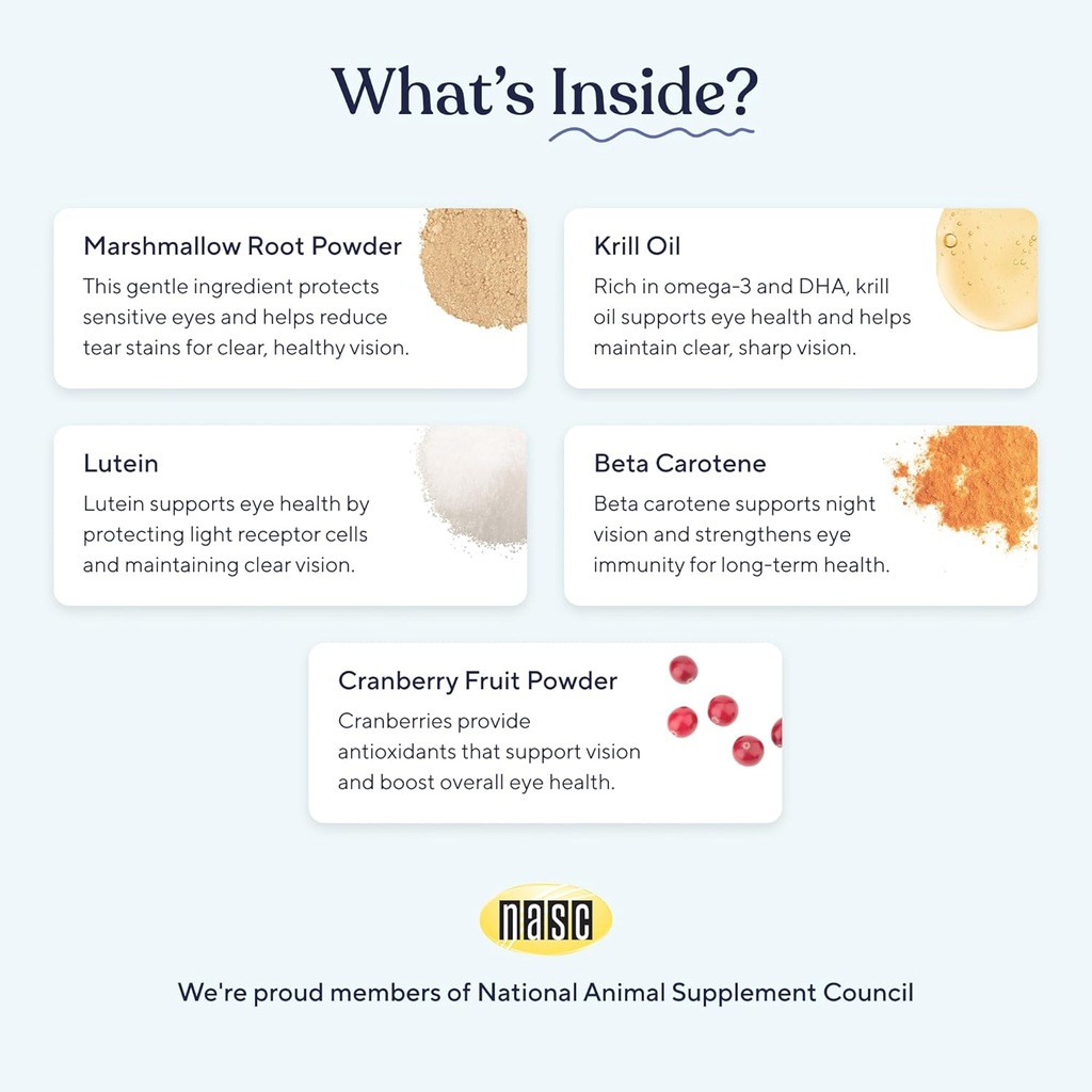 Pawfy Eye Support Soft Chews | Prevent Tear Stains | Support Eyesight | Overall Eye Health | with Luthein, Krill Oil & Astaxanthin 4