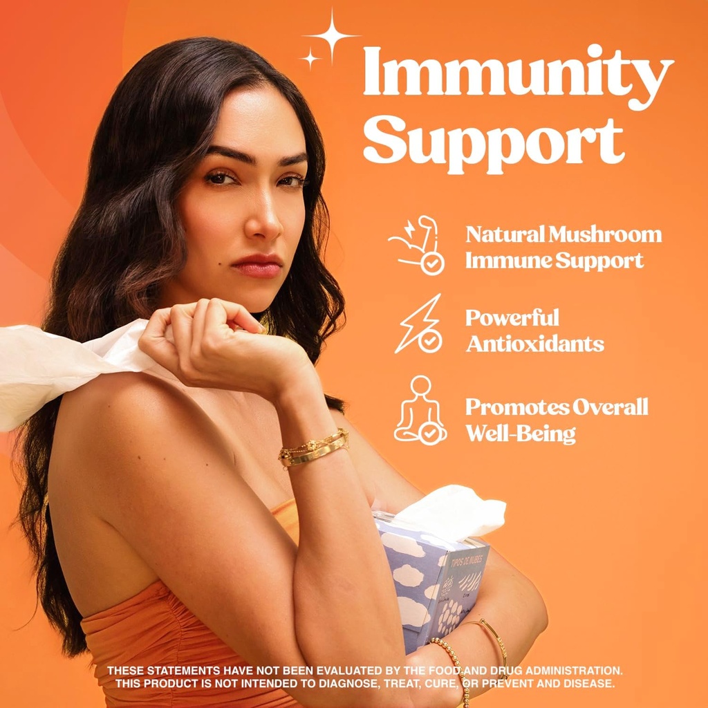 Fungiments Super Shield - Mushroom Supplement - Chaga, Maitake, Reishi, Shiitake, and Turkey Tail Mushrooms, Vitamin C, Zinc, Black Elderberry, Antioxidants - Immune Support (60 Capsules) 4