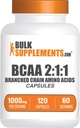 BulkSupplements.com BCAA 2:1:1 Capsules - Branched Chain Amino Acids, BCAA Supplements, BCAA Capsules - BCAA 1000mg, BCAA Pills - Gluten Free - 2 Capsules for Serving, 120 Capsules 2