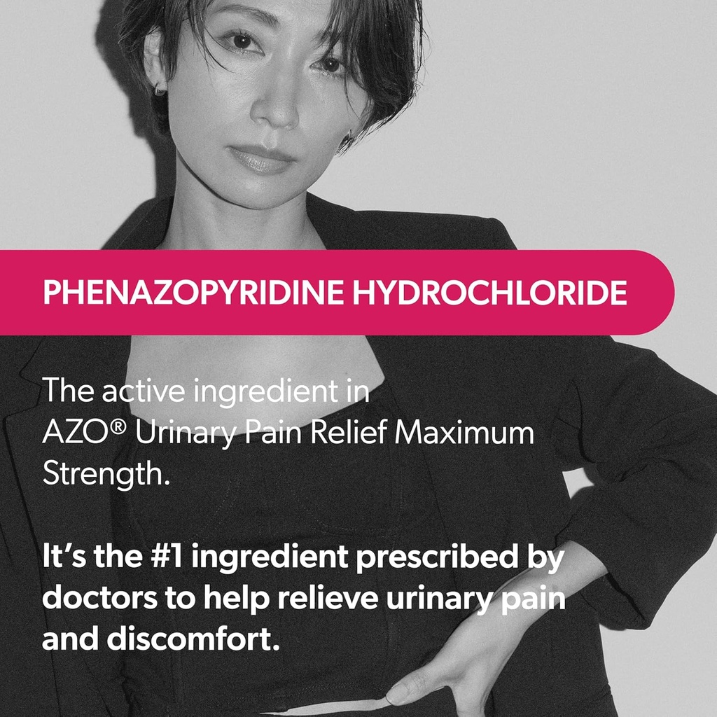 AZO Urinary Pain Relief Maximum Strength, Fast relief of UTI Pain, Burning & Urgency, Targets Source of Pain, #1 Most Trusted Brand, 24 Tablets 5