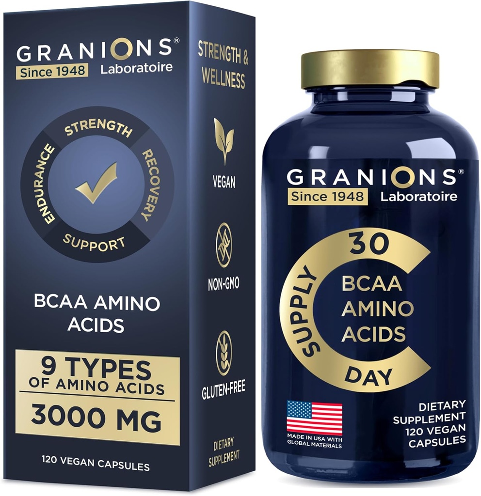 Essential Amino Acids Supplement for Men & Women - All 9 BCAAs EAA Supplements Formula - Leucine Amino Acid, Lysine, Tryptophan, Advanced Amino Complex - 120 Vegan Capsules 2