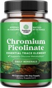 Chromium Picolinate 200mcg Mineral Supplements - Natural Chromium Supplement for Sugar Balance Muscle Growth Brain Booster Heart Health - Natural Pre Workout for Men and Women 2
