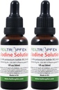 2X 2.2% Lugol's Iodine Solution 2x1 Fl Oz - 2x30 ml | Pharmaceutical Grade Ingredients | Lugols Solution Made with Iodine and Potassium Iodide | Set of Two Bottles | Heiltropfen® 4