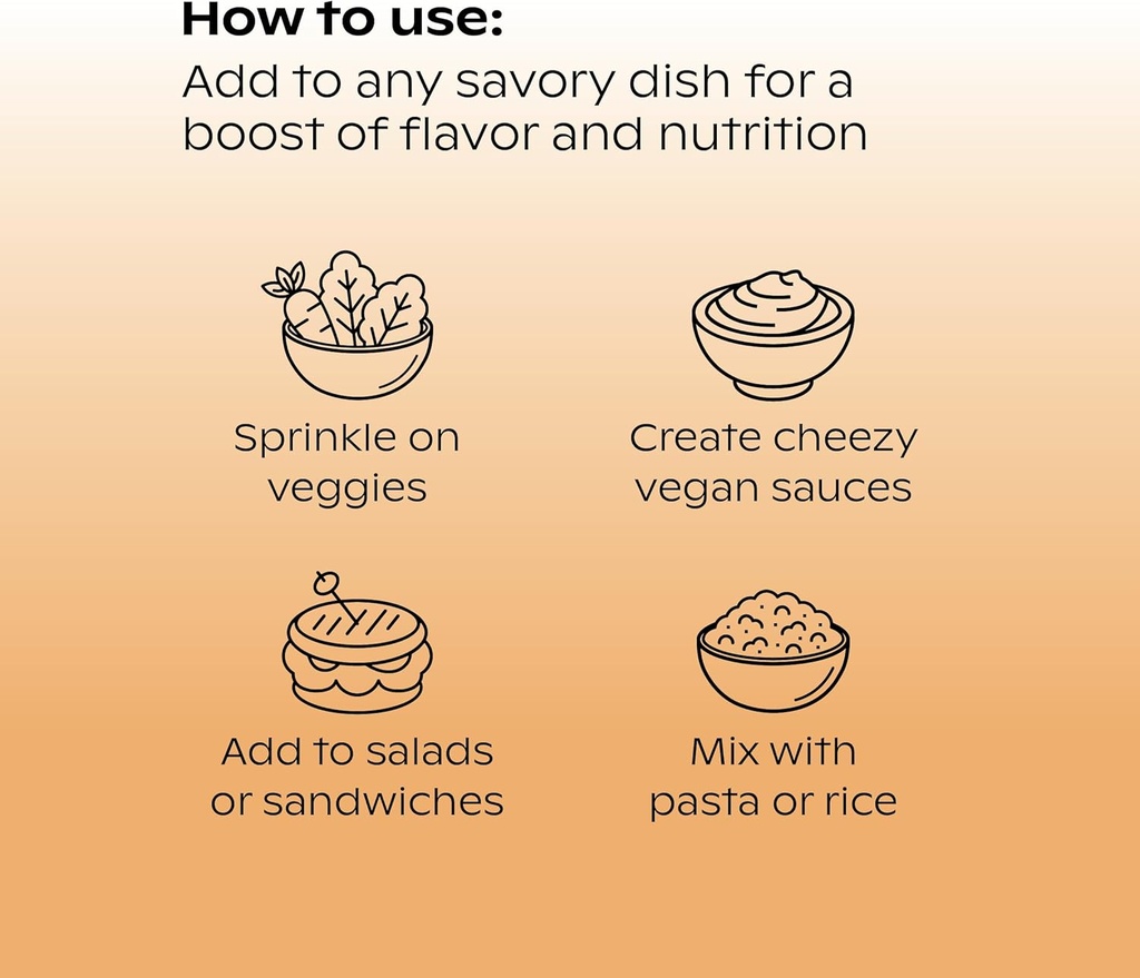 wholier Nutritional Yeast Flakes with Prebiotics & Probiotics for Gut Health. Methylcobalamin Vitamin B12 & Vitamin D3. Vegan Cheesy Seasoning. (5.3 oz.) (Natural) 5
