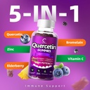 Quercetin Gummies - Quercetin with Bromelain, Vitamin C, Zinc & Elderberry, Extra Strength Immune System Booster, Lung Support Supplement for Adults Kids - 60 Quercetin Gummies (2 Pack) 6