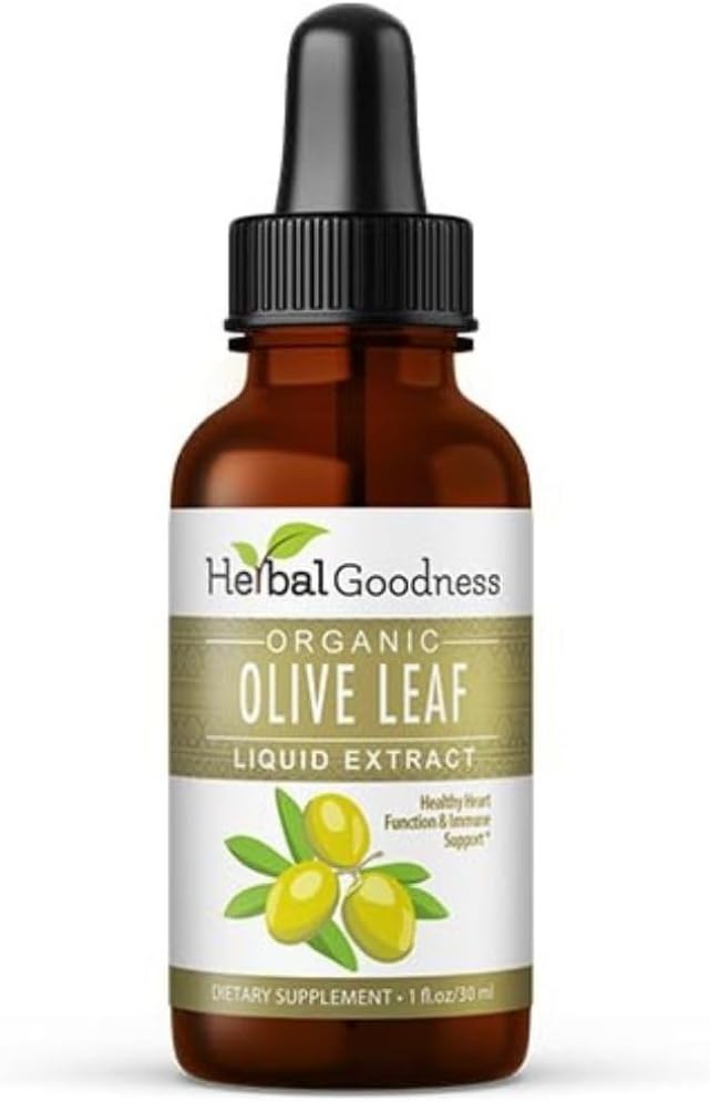 Herbal Goodness Olive Leaf Extract Liquid 1oz - for Immune Boost, Cadiovascular Support, Cognitive Wellbeing, Improved Skin Health and Digestive Comfort with Antioxidants - 1 Bottle 2