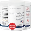 Dr. Westin Childs - Thyroid Collagen Complex, Patented Peptides Protein Powder - Hyaluronic Acid & Vitamin C for Thyroid, Hair, Skin, Nails, Joints, & Digestion Support, Grass-fed, Unflavored, 13.6oz 2
