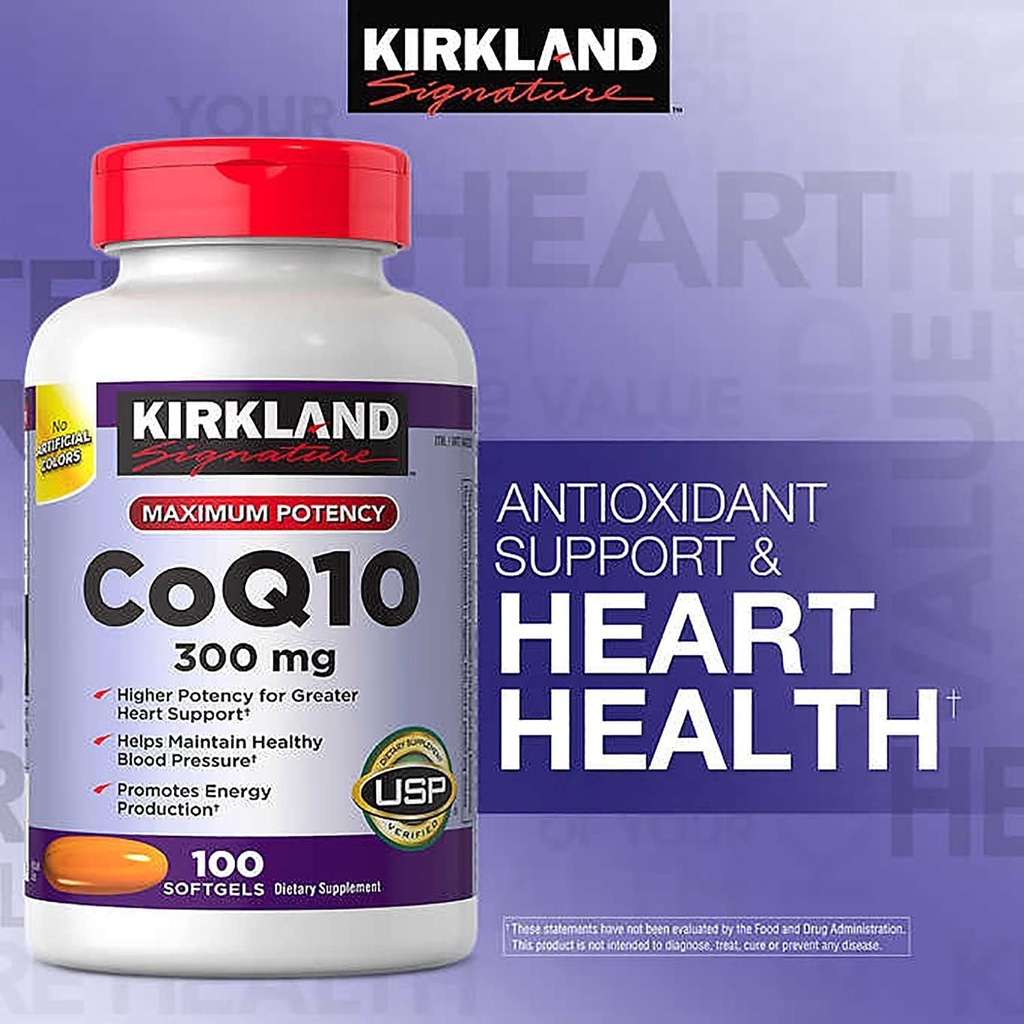 Kirkland Signature CoQ10 300 mg., 100 Softgels (3 Pack) 3