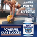 Arazo Nutrition White Kidney Bean Extract - 100% Pure Carb Blocker and Fat Absorber for Weight Support - Intercept Carbs 6